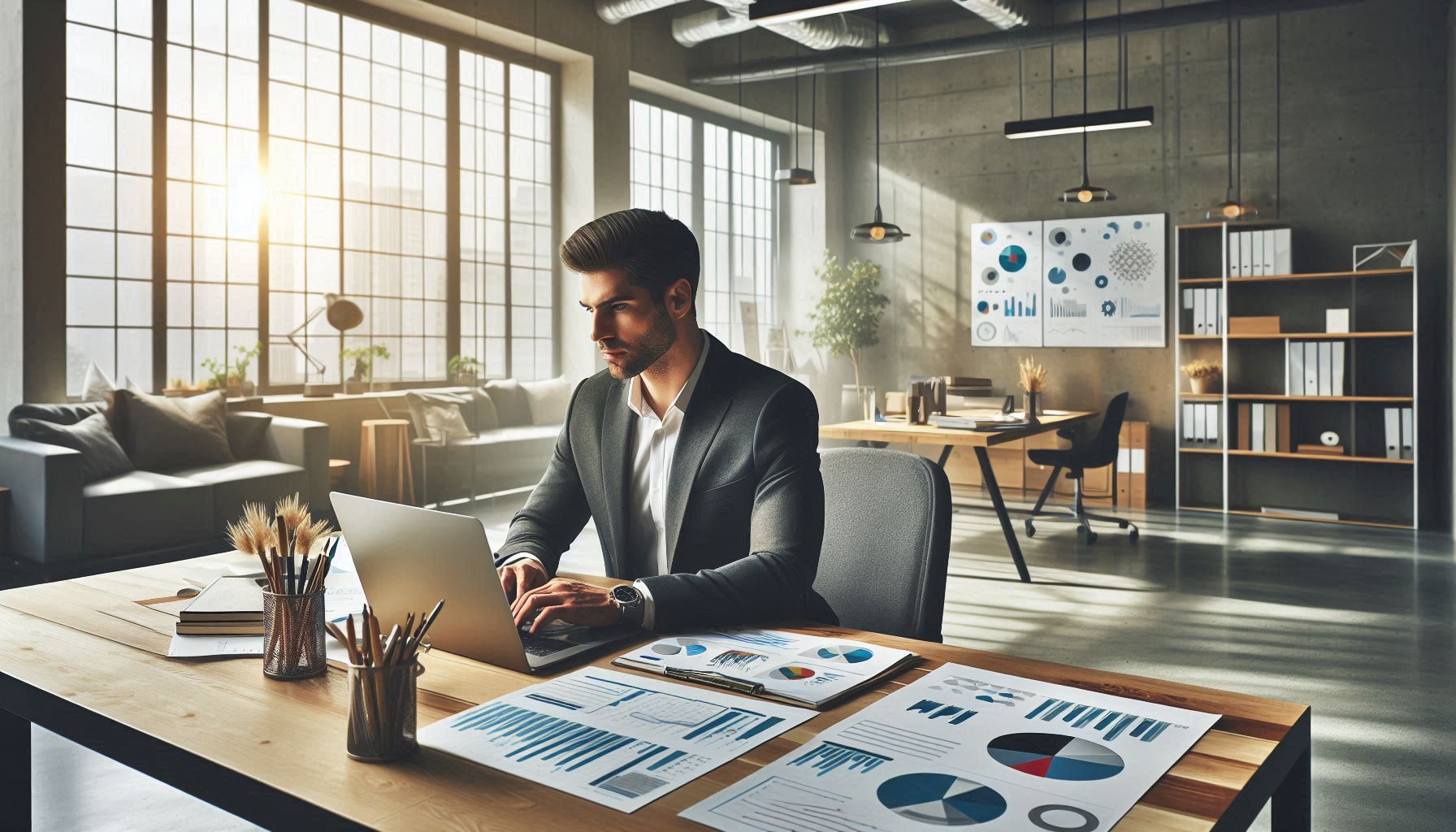 Business owner planning online growth with a modern website strategy